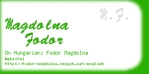 magdolna fodor business card